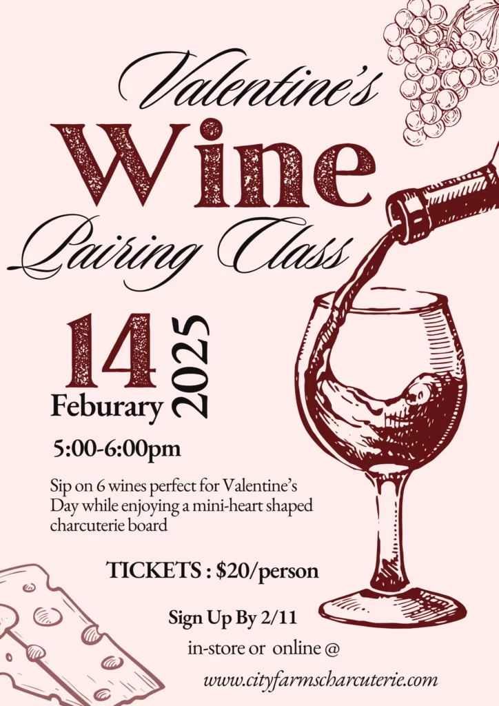 valentine's wine pairing class