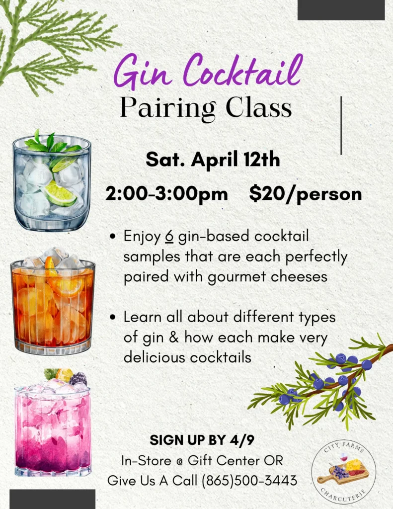 gin pairing class