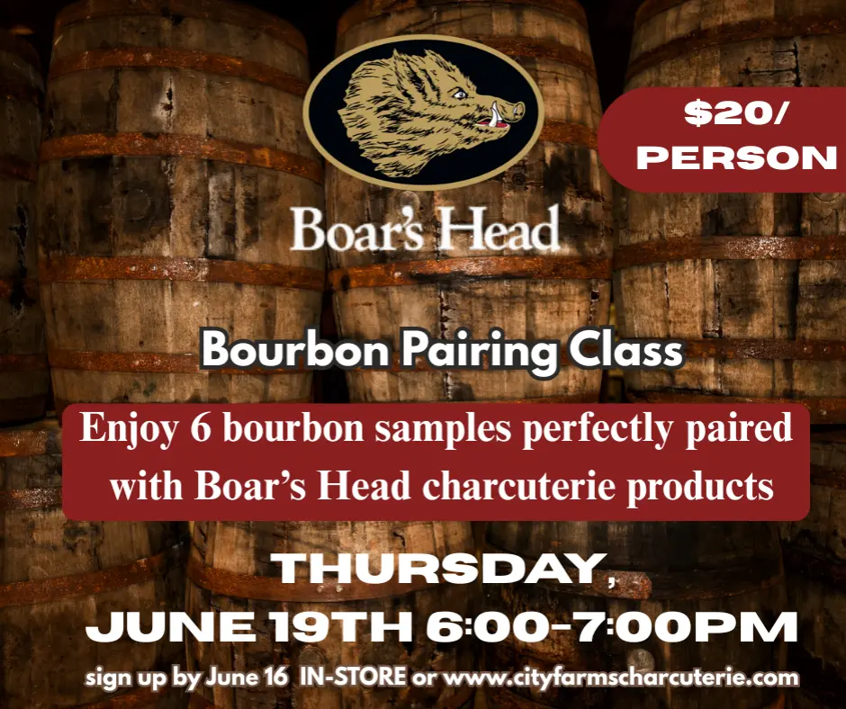 charcuterie bourbon pairing class city farms